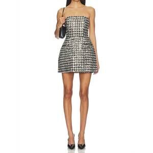 NEW AMANDA UPRICHARD bethany skort romper in black white